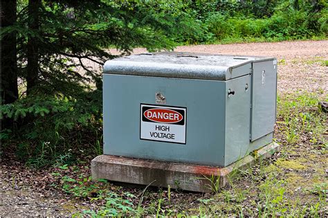 green electric box outside house|green utility box in yard.